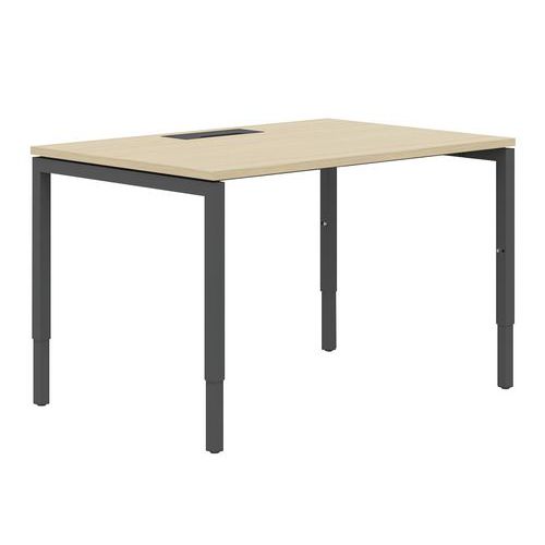 Bureau Droit 180 Cm Pieds U Ajust Chêne/anthracite Manutan