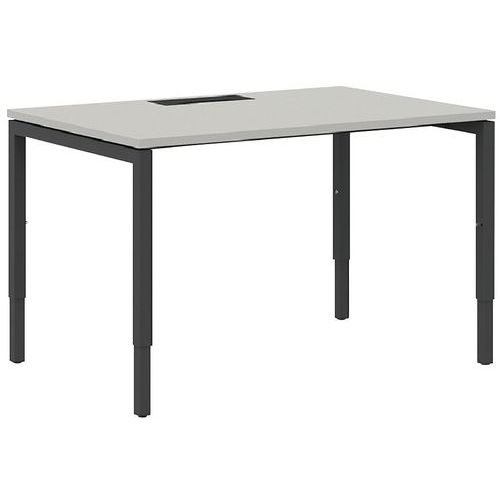 Bureau Droit 120 Cm Pieds U Ajust Gris/anthracite Manutan