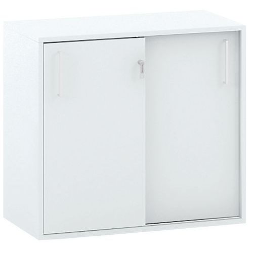 Armoire à Portes Coulissantes H.75 Cm Blanc Manutan