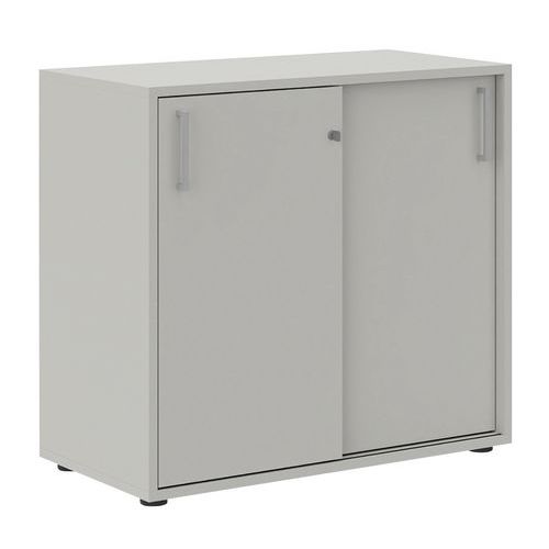 Armoire à Portes Coulissantes H.75 Cm Gris Manutan