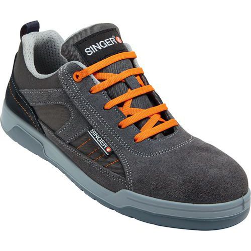 Chaussure De Protection S1p En Gris Et Orange Pointure 40