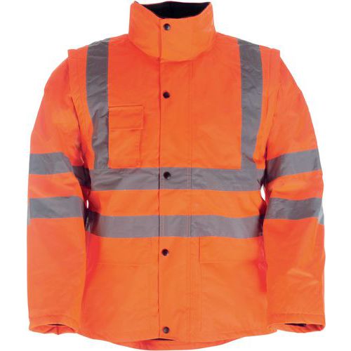 Gilet Imperméable Haute Visibilité Orange Polaire Taille Xxl