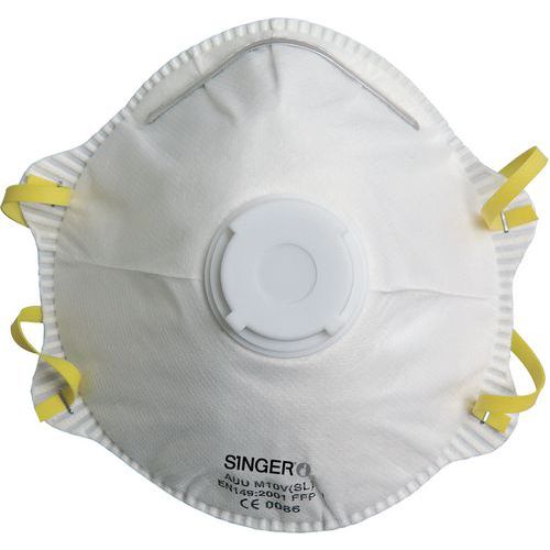 Boîte De 10 Masques Ffp1d Avec Valve Et Pince Nez Métallique