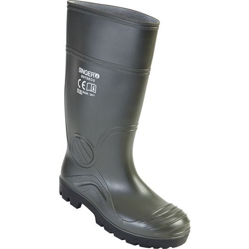 Botte De Sécurité Vert En Plastique Pointure 43
