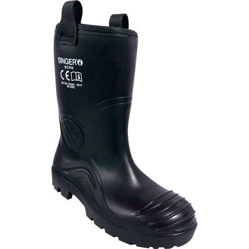 Botte De Protection Hiver Noire Fourée Polyester Pointure 39