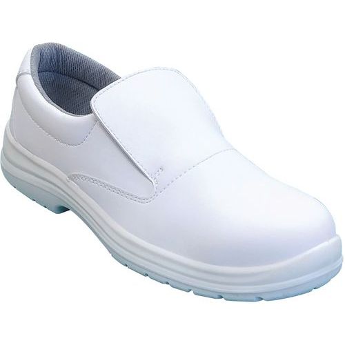 Mocassin Blanc Souple À Embout D’acier Taille 38 - Homme