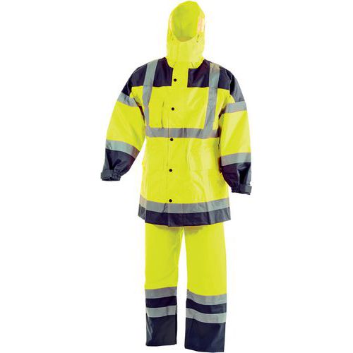 Complet De Pluie Haute Visibilité Jaune De Taille Xxxxl