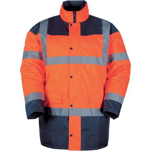 Parka De Signalisation De Couleur Orange Et Bleu De Taille M