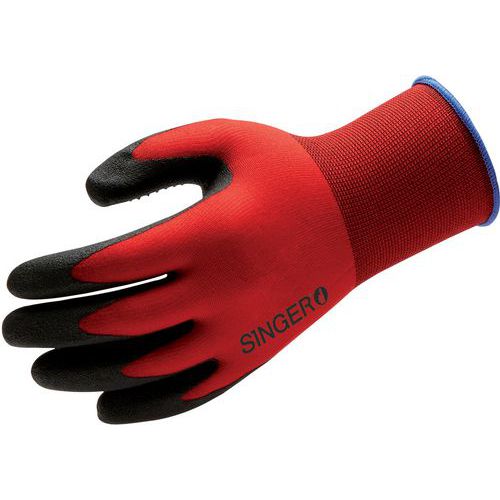 Gants De Manutention Enduction Pvc Noir/rouge Taille 9