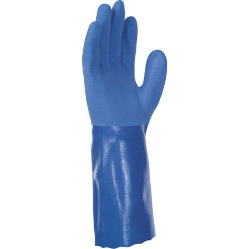 Gants De Manutention Avec Triple Enduction En Pvc Bleu De Taille 9