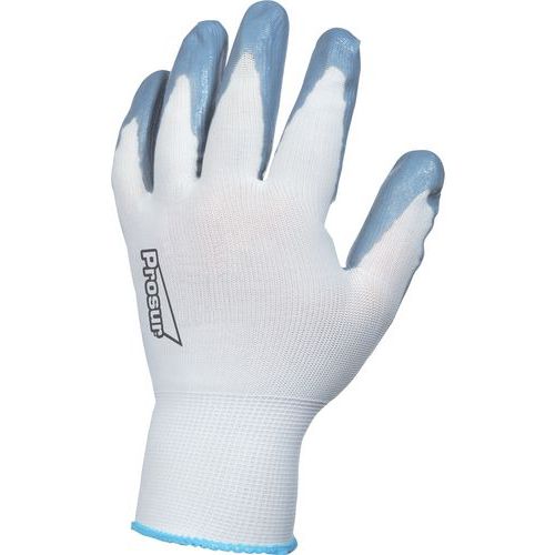 Gants De Manutention Aéré à Enduction Nitrile Support Polyester De Taille 8