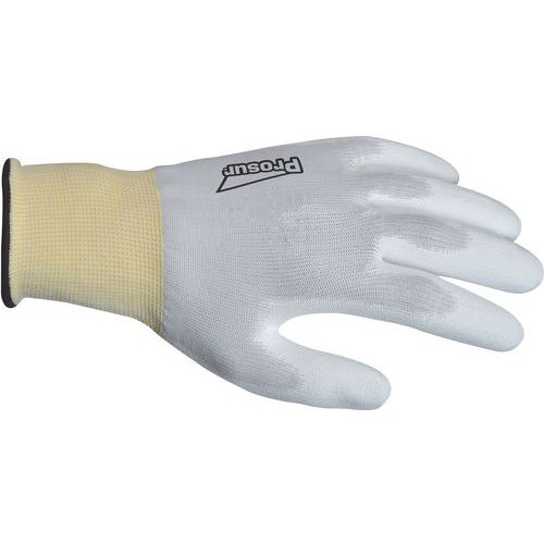 Gants De Manutention Polyester Enduction Polyuréthane Blanc Taille 11