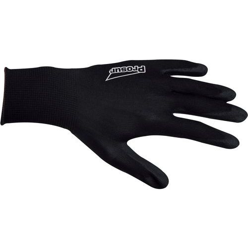 Gants De Manutention Polyester Enduction Polyuréthane Noir Taille 11