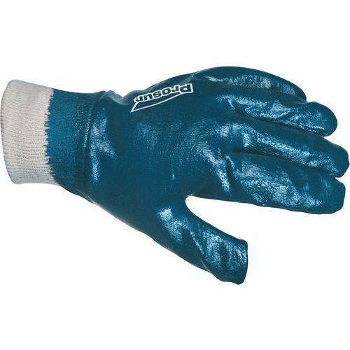 Gants De Manutention Nitrile Bleu Enduit De Taille 10
