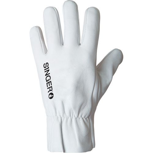 Singer Safety - Gants tout fleur agneau avec serrage élastique - Taille 8 - Cuir souple et résistant - EPI