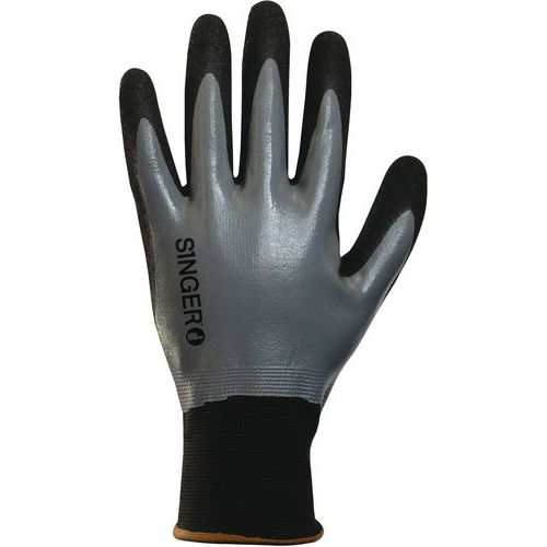 Gants De Manutention Nitrile Double Couche Support Polyamide T7