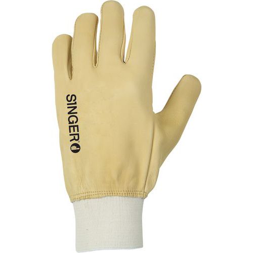 Gants De Manutention De Jardinage Avec Bord Côte En Beige De Taille 8