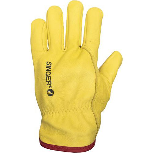 Gants De Manutention En Fleur Jaune Avec Une Fourre Acrylique Taille 11