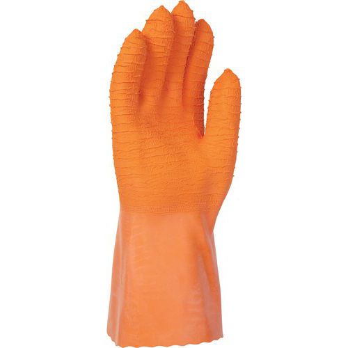 Gants De Manutention Latex Orange Sur Support Interlock De Taille 8