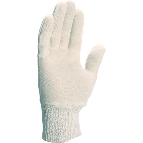 Gant De Protection Coton Interlock Ã‰cru Poignet Tricot