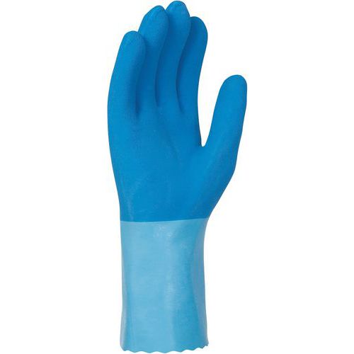 Singer Safety - Gants Latex Protection Chimique Bleu Taille 7 - Anti Chaleur Adhérente - Normes EN 374 & EN 388