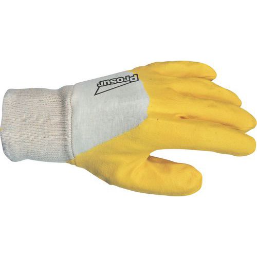 Gants De Manutention Nitrile Ultra Légère De Couleur Jaune En Taille 9