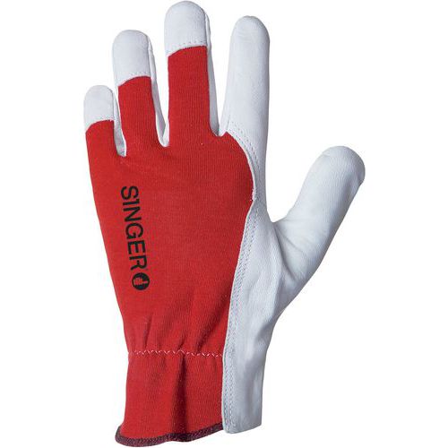 Gants De Manutention En Cuir De Protection Chevre Dos Interlock Taille 6