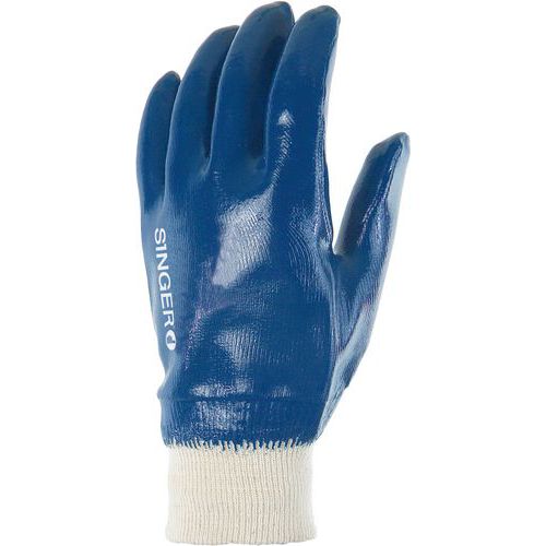 Gants De Manutention Pur Coton En Nitrile Lourde Enduit De Taille 9
