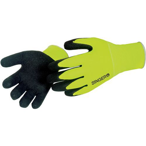 Gants De Manutention Sans Couture à Enduction Latex à Dos Aéré De Taille 8