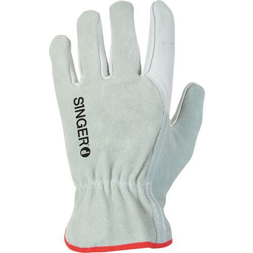 Gants De Manutention En Cuir Fleur Et Croûte De Taille 9