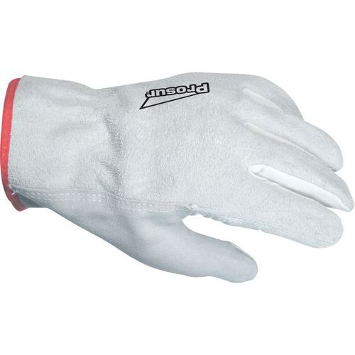 Paire De Gants De Manutention Fleur Bovin Au Dos Croûte Ã‰lastique Taille 11