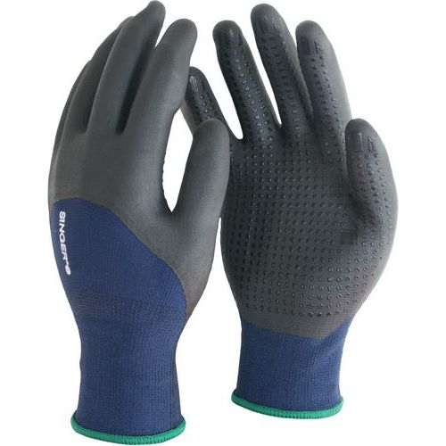 Gants De Manutention Nitrile Picot 3/4 Main Taille 8