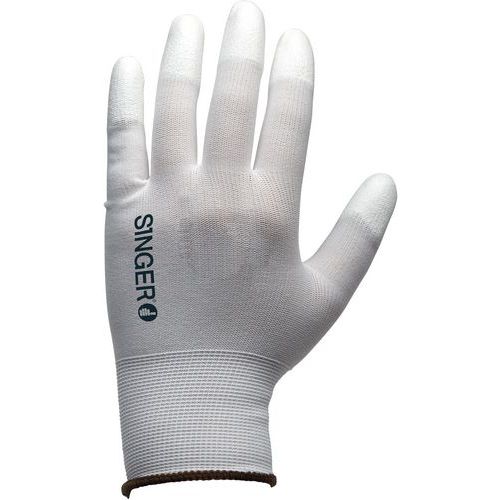 Gants De Manutention Tricoté Blanc à Enduction Polyuréthane De Taille 9
