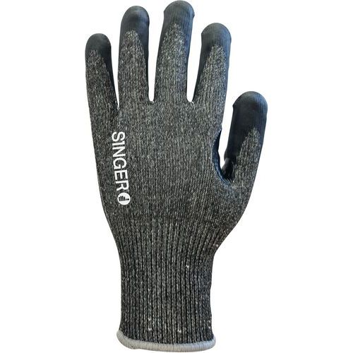 Singer Safety - Gants de protection anti-coupure F - Taille 9 - Enduction nitrile mousse - Gris/noir - Lot de 10 paires