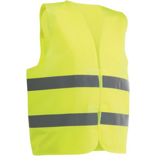 Gilet Haute Visibilité En Jaune Avec 2 Bandes De Taille Xl