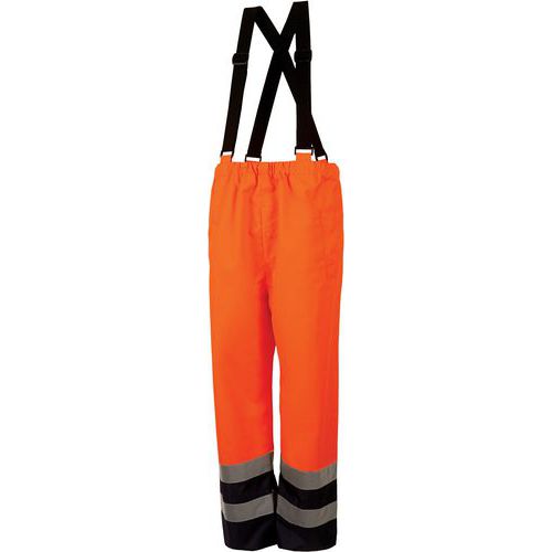 Pantalon De Pluie à Bretelles Fluorescent Orange De Taille M