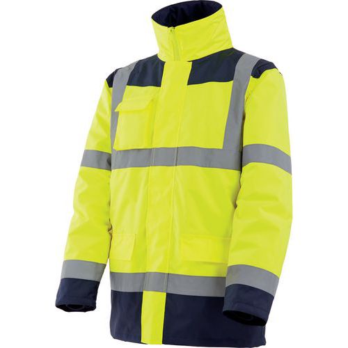 Parka 4 En 1 Haute Visibilité Jaune De Taille L