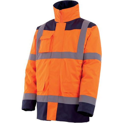 Parka 4 En 1 Haute Visibilité Orange De Taille Xxxl
