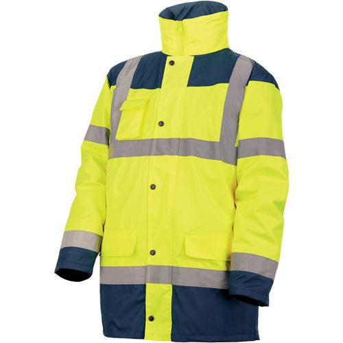 Parka Haute Visibilité Jaune 4 En 1 De Taille Xxl