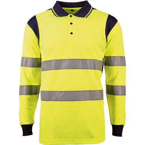 Polo Haute Visibilité Jaune à Manches Longues Taille M