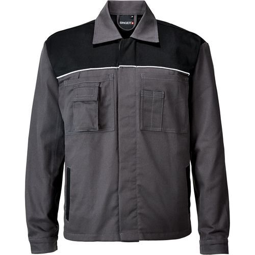 Veste Bicolore De Travail à Col Et En Pur Coton Taille Xxxl