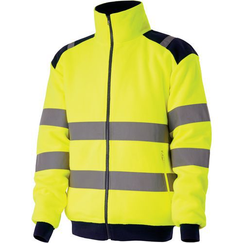 Veste Polaire Visible Doublée Jaune De Taille S