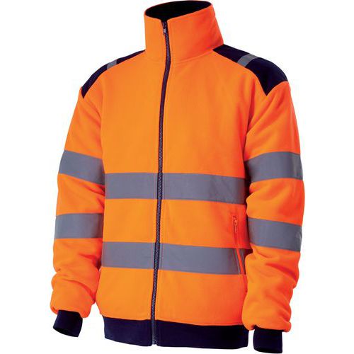 Veste Polaire Visible Doublée Orange De Taille Xl