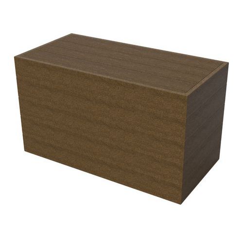 Espace Urbain - Banquette modulable Cube 120x60cm - Marron - Polyéthylène recyclé - 25 ans garantie