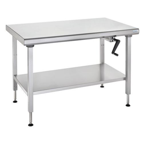 Table Centrale à Hauteur Réglable Ergonomix Avec Ã‰tagère 700x1200 Mm