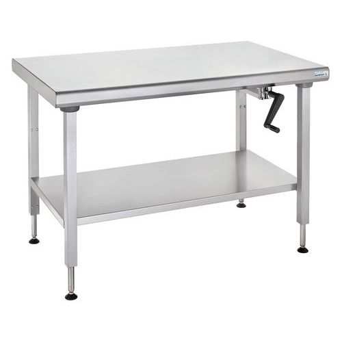 Table Centrale à Hauteur Réglable Ergonomix Avec Ã‰tagère 700x1400 Mm