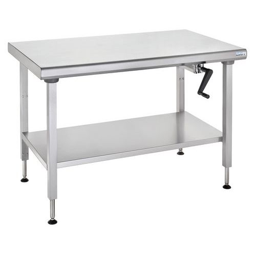 Table Centrale à Hauteur Réglable Ergonomix Avec Ã‰tagère 700x1600 Mm
