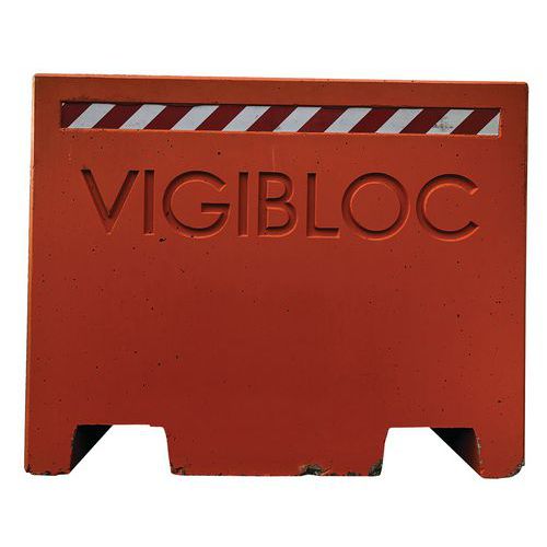 Vigibloc Béton Rouge 100x80x80 cm - Robuste et Durable - Idéal Voirie