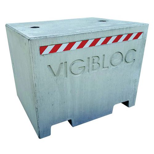 Vigibloc Béton 160x80x80 cm Gris - Bloc Béton Robuste pour Voirie - Garantie 10 Ans