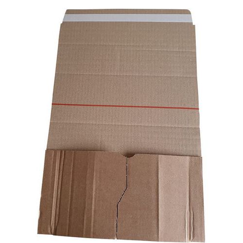 Unipac - Boîte postale marron 330x250x50mm - Bande adhésive - Carton recyclé et recyclable